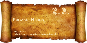 Meszko Minna névjegykártya